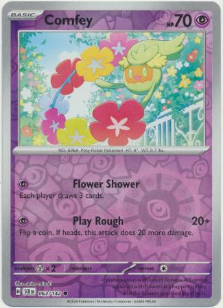Scarlet & Violet: Stellar Crown : 063/142 - Comfey - Common Reverse Holo