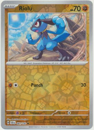 Scarlet & Violet: Stellar Crown : 081/142 - Riolu - Common Reverse Holo