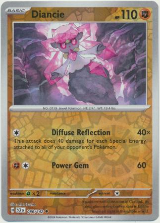 Scarlet & Violet: Stellar Crown : 086/142 - Diancie - Uncommon Reverse Holo