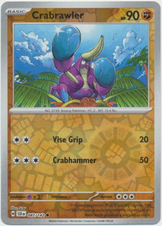 Scarlet & Violet: Stellar Crown : 087/142 - Crabrawler - Common Reverse Holo
