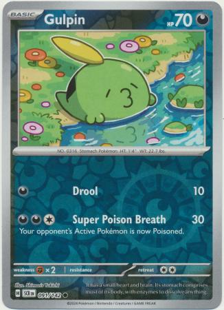 Scarlet & Violet: Stellar Crown : 091/142 - Gulpin - Common Reverse Holo