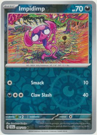 Scarlet & Violet: Stellar Crown : 094/142 - Impidimp - Common Reverse Holo