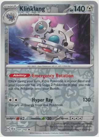 Scarlet & Violet: Stellar Crown : 101/142 - Klinklang - Reverse Holo Rare