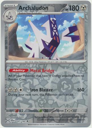 Scarlet & Violet: Stellar Crown : 107/142 - Archaludon - Reverse Holo Rare
