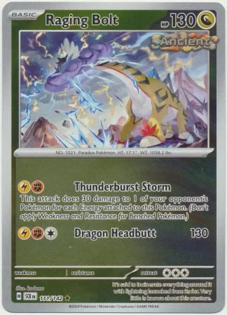 Scarlet & Violet: Stellar Crown : 111/142 - Raging Bolt - Reverse Holo Rare