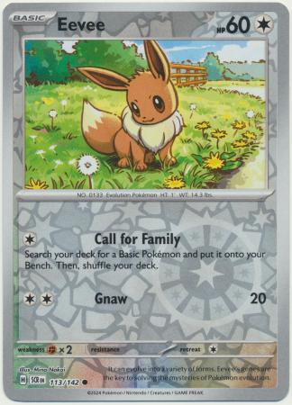 Scarlet & Violet: Stellar Crown : 113/142 - Eevee - Common Reverse Holo