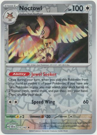 Scarlet & Violet: Stellar Crown : 115/142 - Noctowl - Reverse Holo Rare