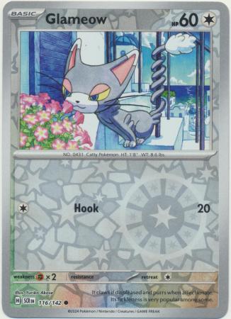 Scarlet & Violet: Stellar Crown : 116/142 - Glameow - Common Reverse Holo
