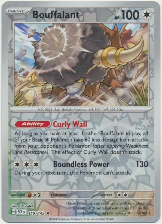 Scarlet & Violet: Stellar Crown : 119/142 - Bouffalant - Reverse Holo Rare