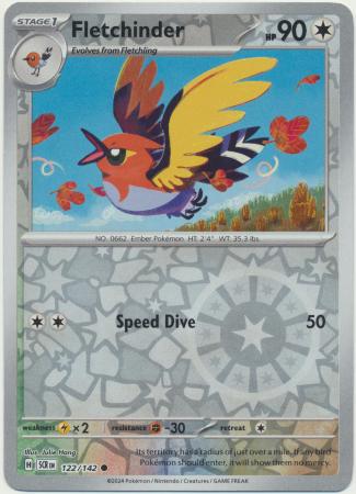 Scarlet & Violet: Stellar Crown : 122/142 - Fletchinder - Common Reverse Holo