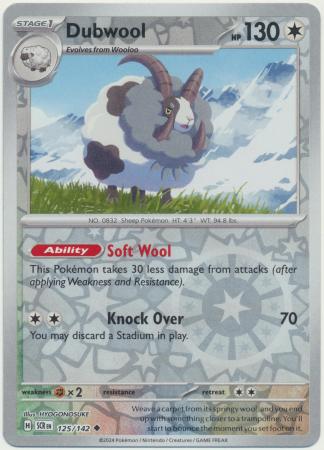 Scarlet & Violet: Stellar Crown :  125/142 - Dubwool - Uncommon Reverse Holo