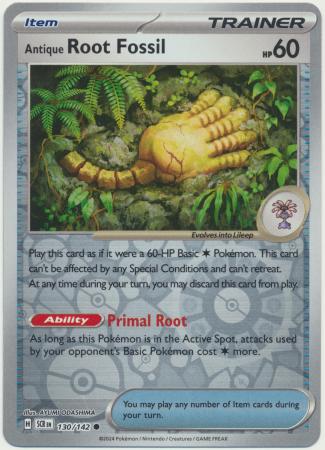 Scarlet & Violet: Stellar Crown : 130/142 - Antique Root Fossil - Common Reverse Holo