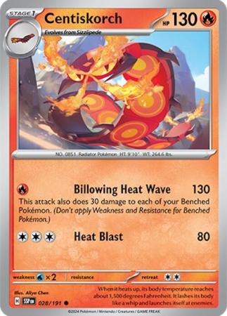 Scarlett & Violet Surging Sparks :  028/191 - Centiskorch - Common