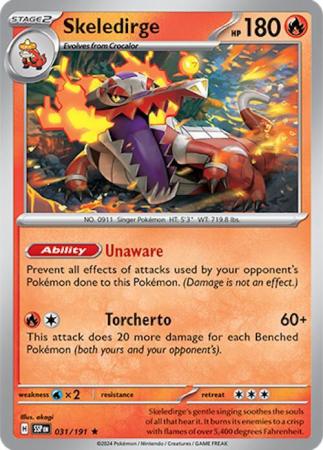Scarlett & Violet Surging Sparks : 031/191 - Skeledirge - Holo Rare