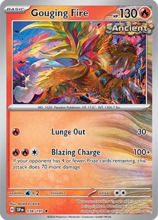 Scarlett & Violet Surging Sparks : 038/191 - Gouging Fire - Holo Rare