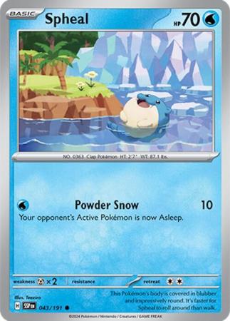 Scarlett & Violet Surging Sparks : 043/191 -Spheal -  Common