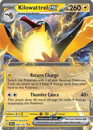 Scarlett & Violet Surging Sparks : 068/191 - Kilowattrel ex - Ultra Rare