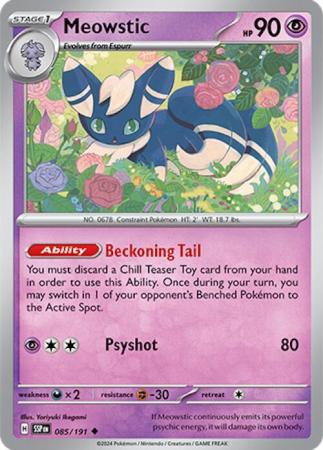 Scarlett & Violet Surging Sparks : 085/191 - Meowstic -Uncommon