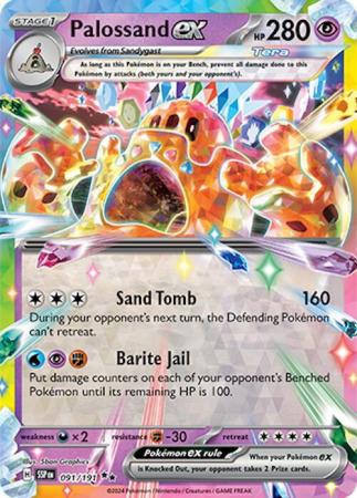 Scarlett & Violet Surging Sparks  - 091/191 -Palossand ex - Ultra Rare