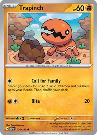 Scarlett & Violet Surging Sparks : 104/191 - Trapinch - Common