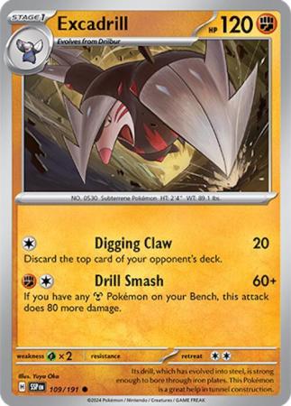 Scarlett & Violet Surging Sparks : 109/191 - Excadrill -  Common