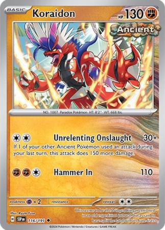 Scarlett & Violet Surging Sparks : 116/191 -Koraidon - Uncommon