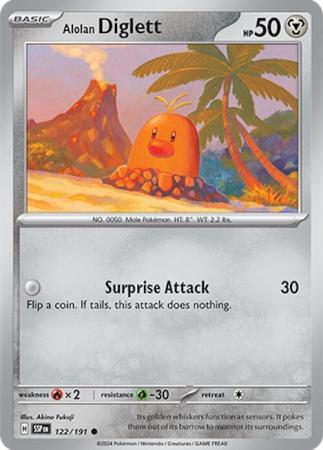 Scarlett & Violet Surging Sparks :  122/191 - Alolan Diglett - Common