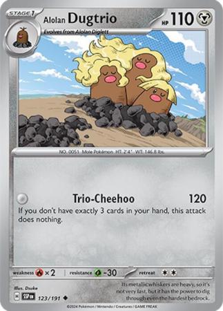 Scarlett & Violet Surging Sparks : 123/191 - Alolan Dugtrio - Uncommon