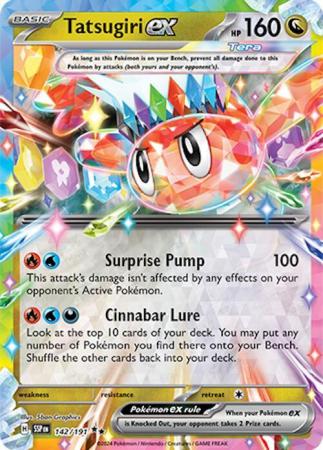 Scarlett & Violet Surging Sparks : 142/191 - Tatsugiri ex - Ultra Rare