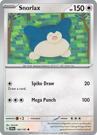Scarlett & Violet Surging Sparks : 144/191 - Snorlax - Common