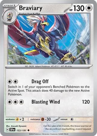Scarlett & Violet Surging Sparks : 153/191 - Braviary - Uncommon