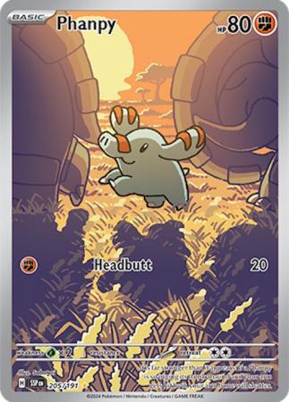 Scarlett & Violet Surging Sparks : 205/191 - Phanpy - Illustration Rare