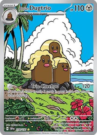Scarlett & Violet Surging Sparks : 208/191 - Alolan Dugtrio - Illustration Rare