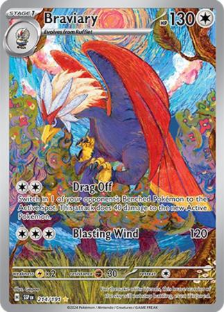 Scarlett & Violet Surging Sparks : 214/191 - Braviary - Illustration Rare