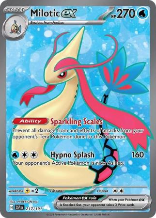 Scarlett & Violet Surging Sparks : 217/191 - Milotic ex - Full Art Secret Rare