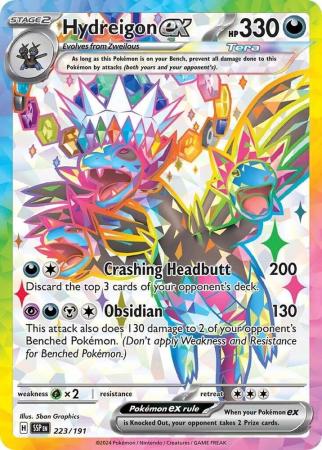 Scarlett & Violet Surging Sparks : 223/191 - Hydreigon ex - Full Art Secret Rare