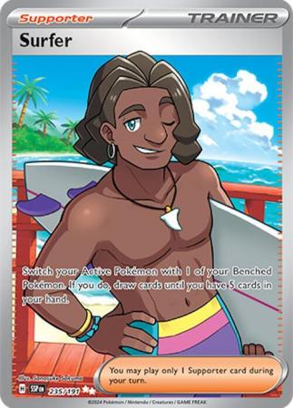 Scarlett & Violet Surging Sparks : 235/191 - Surfer - Full Art Secret Rare
