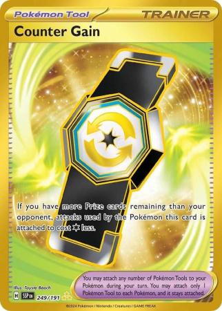 Scarlett & Violet Surging Sparks : 249/191 - Counter Gain - Gold Secret Rare