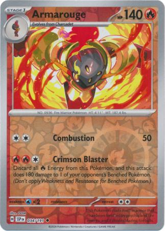 Scarlett & Violet Surging Sparks : 034/191 - Armarouge - Uncommon Reverse Holo