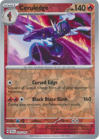 Scarlett & Violet Surging Sparks : 035/191 - Ceruledge - Uncommon Reverse Holo