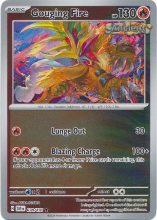 Scarlett & Violet Surging Sparks : 038/191 - Gouging Fire - Reverse Holo Rare