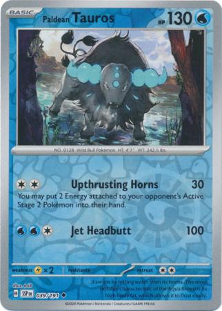 Scarlett & Violet Surging Sparks : 039/191 - Paldean Tauros - Uncommon Reverse Holo