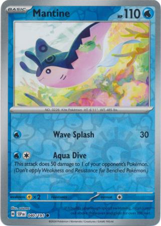 Scarlett & Violet Surging Sparks : 040/191 -  Mantine - Common Reverse Holo