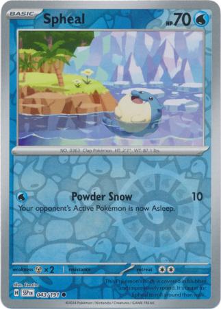 Scarlett & Violet Surging Sparks : 043/191 - Spheal -  Common Reverse Holo