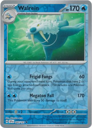 Scarlett & Violet Surging Sparks : 045/191 - Walrein - Uncommon Reverse Holo