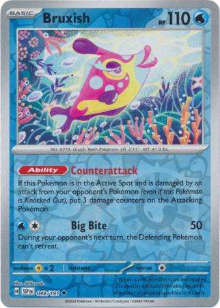 Scarlett & Violet Surging Sparks :  049/191 - Bruxish - Uncommon Reverse Holo