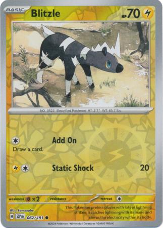 Scarlett & Violet Surging Sparks: 062/191 -  Blitzle - Common Reverse Holo