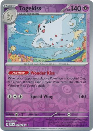 Scarlett & Violet Surging Sparks : 072/191 - Togekiss - Reverse Holo Rare