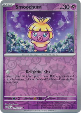 Scarlett & Violet Surging Sparks : 075/191 - Smoochum - Common Reverse Holo