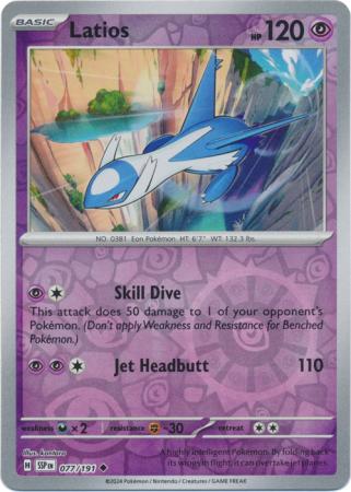 Scarlett & Violet Surging Sparks : 077/191 - Latios - Uncommon Reverse Holo